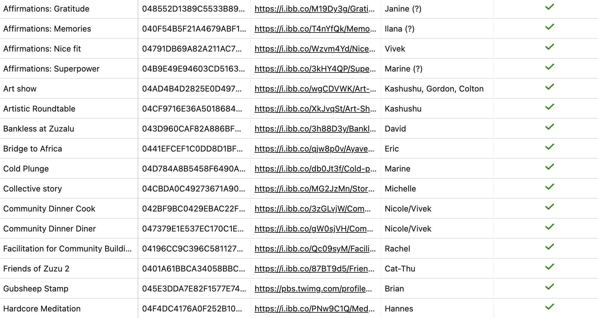 A handful of the cards we deployed from the above Airtable.